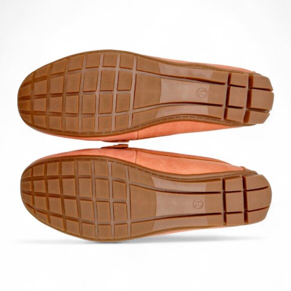 Blondo Shellby Women's Size 7.5 M Orange Suede Nubuck Waterproof Driver Loafer - Picture 13 of 13